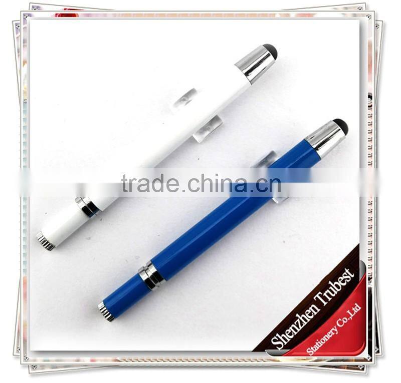 TTO-05 high quality screen touch pen 2 in 1 ballpen , promotional metal stylus ball pen for ipad