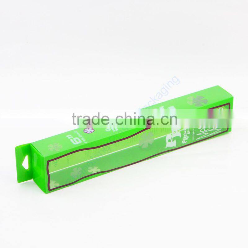 Customized Green Rectangular Clear Plastic Box with Handle
