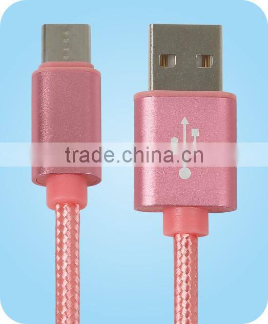 Alloy Nylon Braided Micro USB Cable 1M for Samsung Huawei Android system
