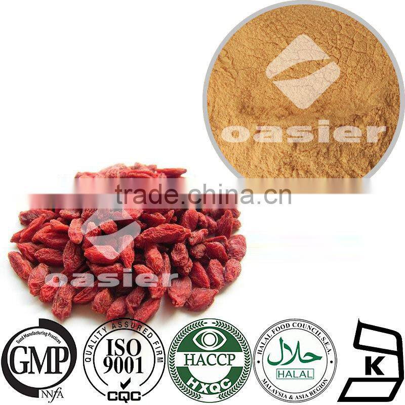 ISO Kosher Certificate 20% 50% Polysaccharide Goji Berry Extract Powder Wolfberry Extract