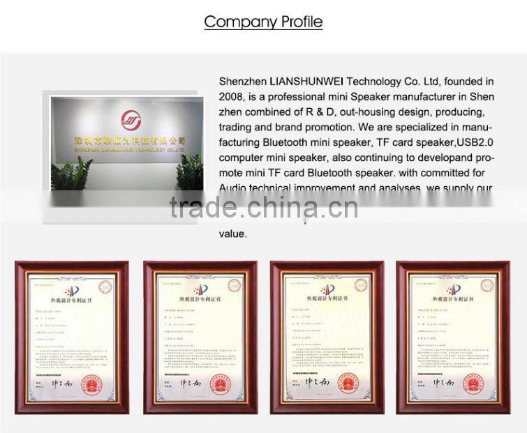 2016 lastest model hot sale waterproof cylinder portable speaker bluetooth speaker