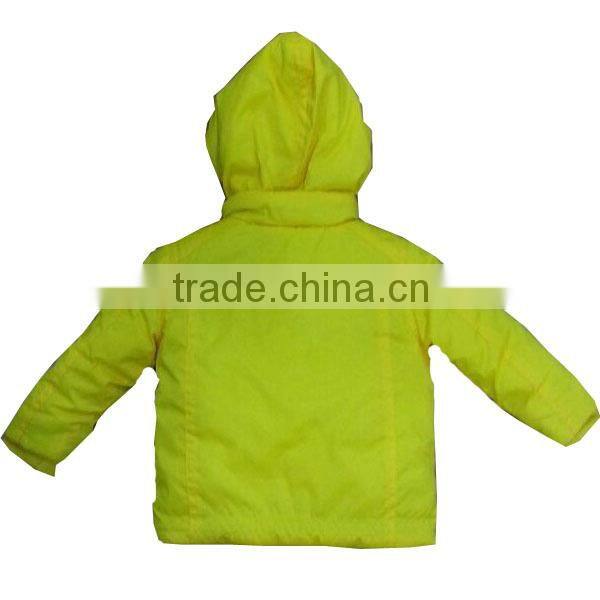 lovely yellow kids down jacket for the winter