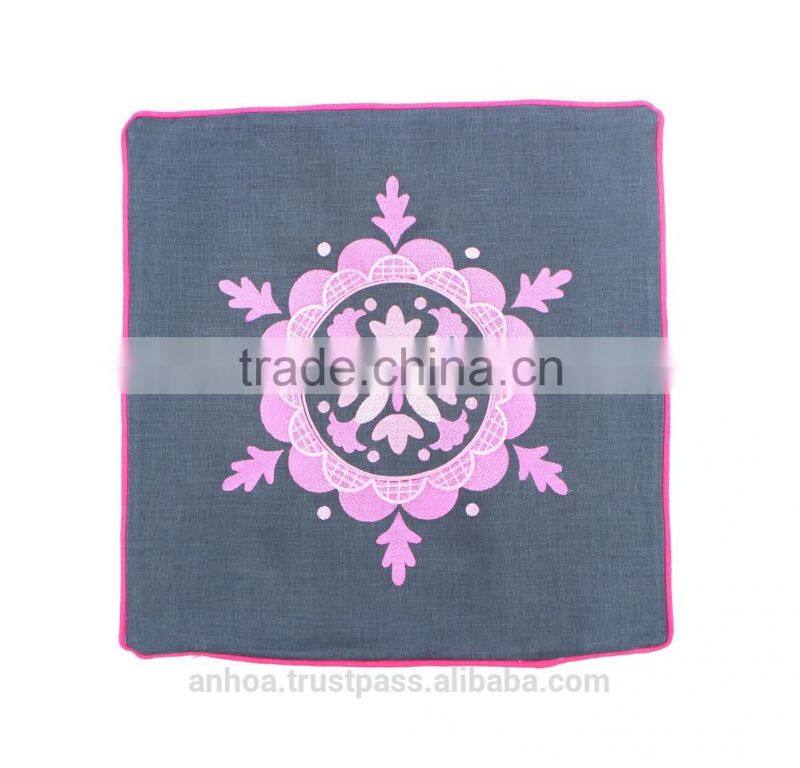 Suzani embroidered pillowcase, cushion cover