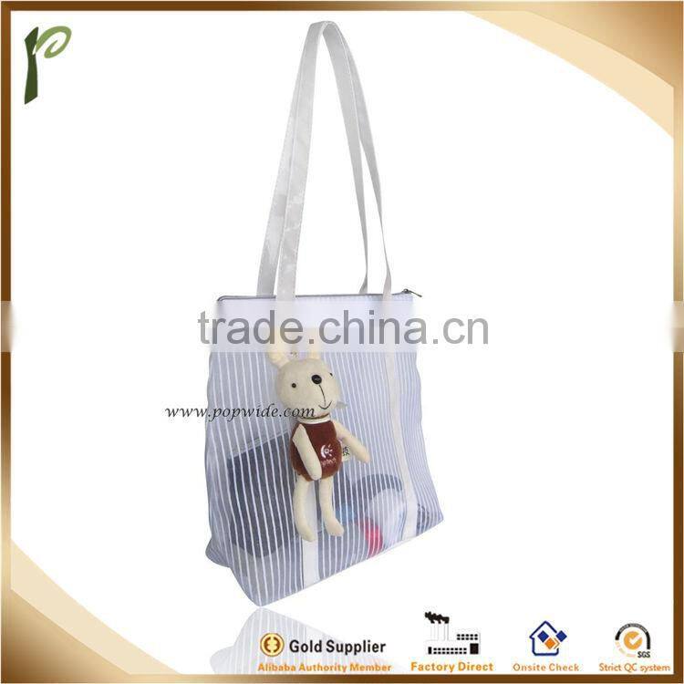 Popwide Good Quality Nylon Mesh bag, Mesh Beach bag, Tote bag Summer beach bag