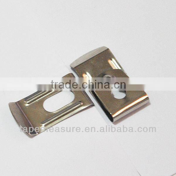 Custom steel metal measurement tool belt clip use for measuring tape