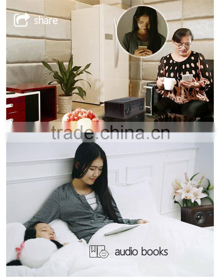 Wholesale Vintage wooden HiFi WiFi Stereo speaker