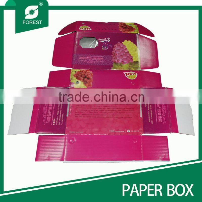 FRESH FRUIT PACKING BOX WITH TRANSPARENT WINDOW