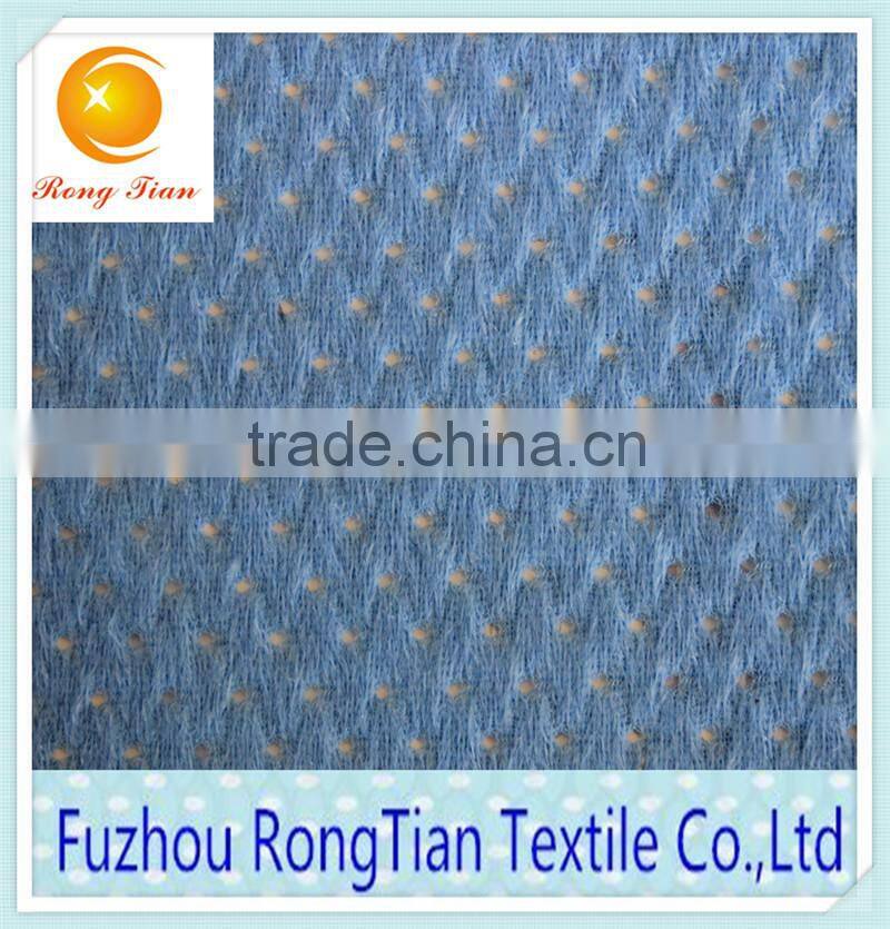 Warp knitted polyester brush velet mesh fabric for coats