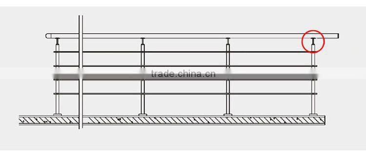 stainless steel railing handrail end cap for post