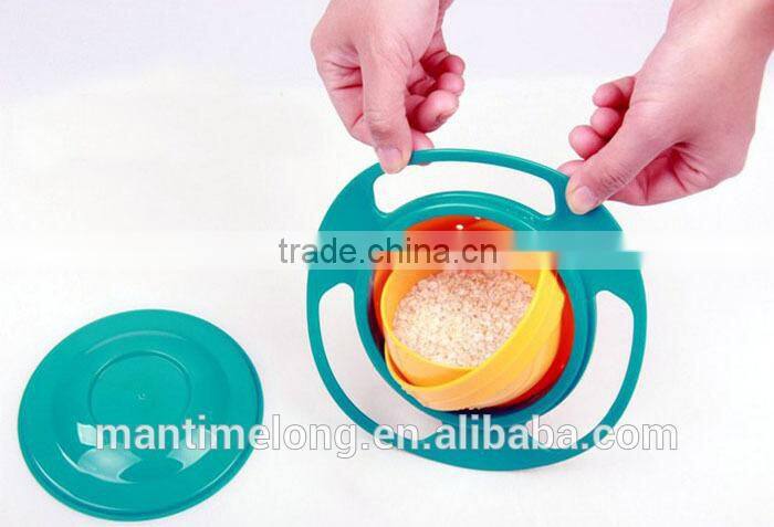 baby toy bowl 360 rotate spill-proof bowl universal gyro bowl