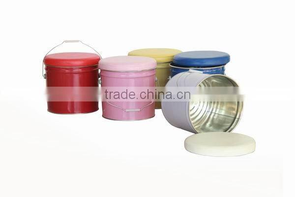 Europe Popular High Quality storage metal fancy pattern bucket stool