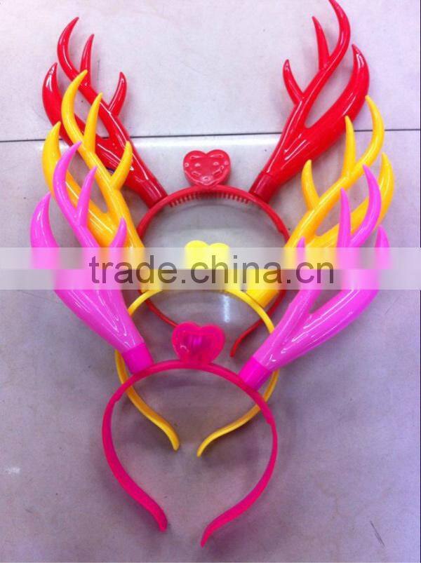 LED flash deer horn shape head bopper for christmas