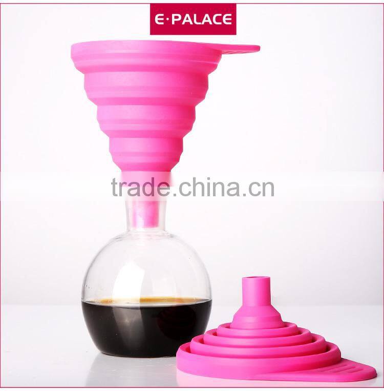 Silicone funnel drain collapsible funnel oil funnel