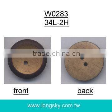(#W0902) 1.5" 60L large size common design natural wood button