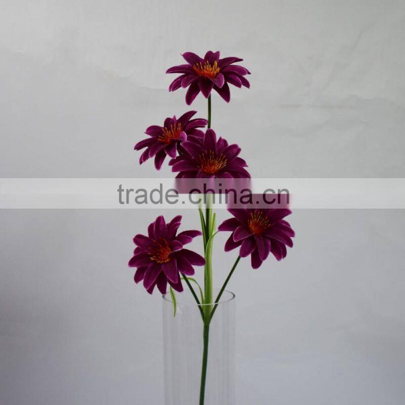 cheap silk fabric dahlia flower 5 heads
