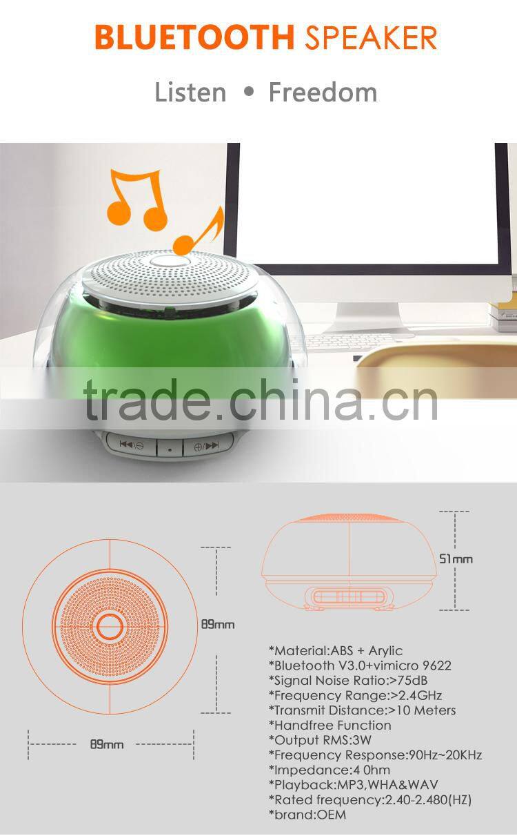 High quality stereo wireless bluetooth speaker support FM radio/TF card/Self-photo
