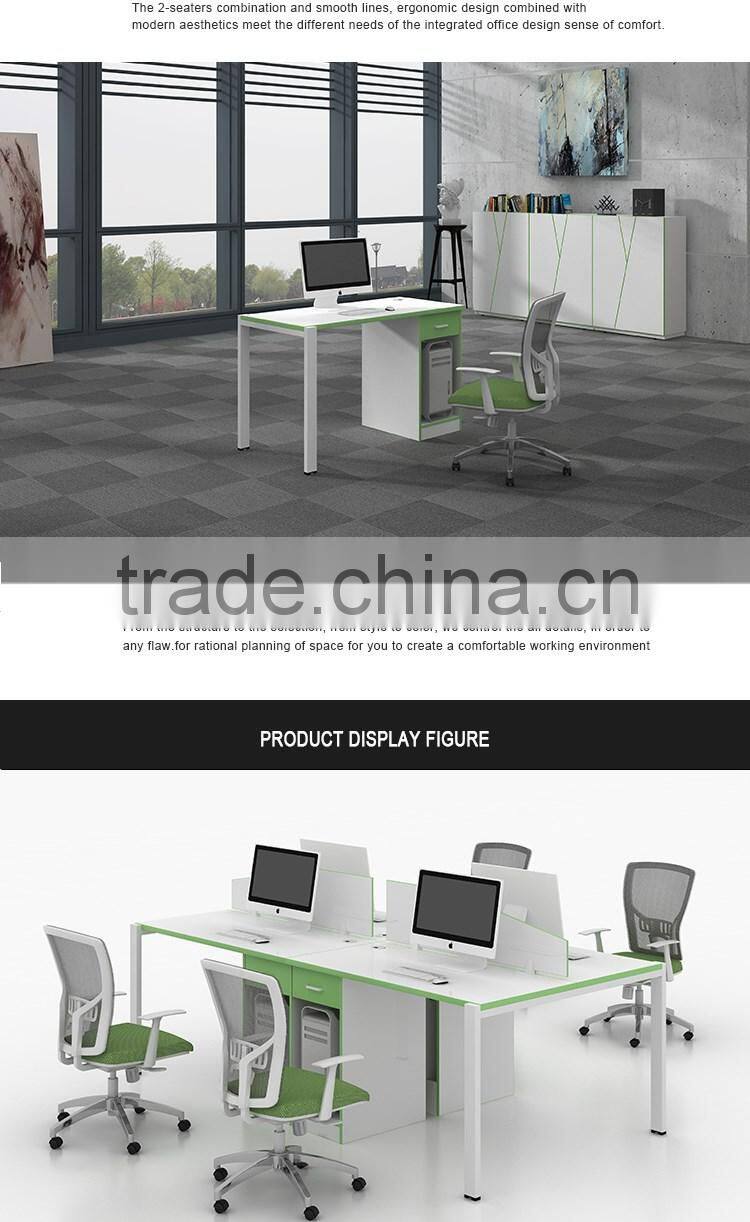 wooden office table design for 4 peoson