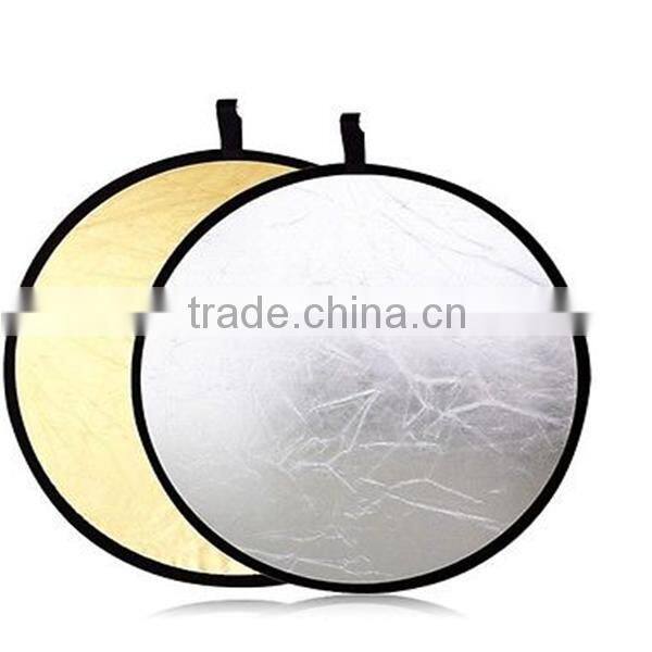 40cm 2 in1 Round Golden and Silver Collapsible Flash Photo Studio Light Reflector