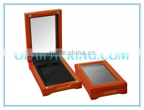 Brown PU leather coin box