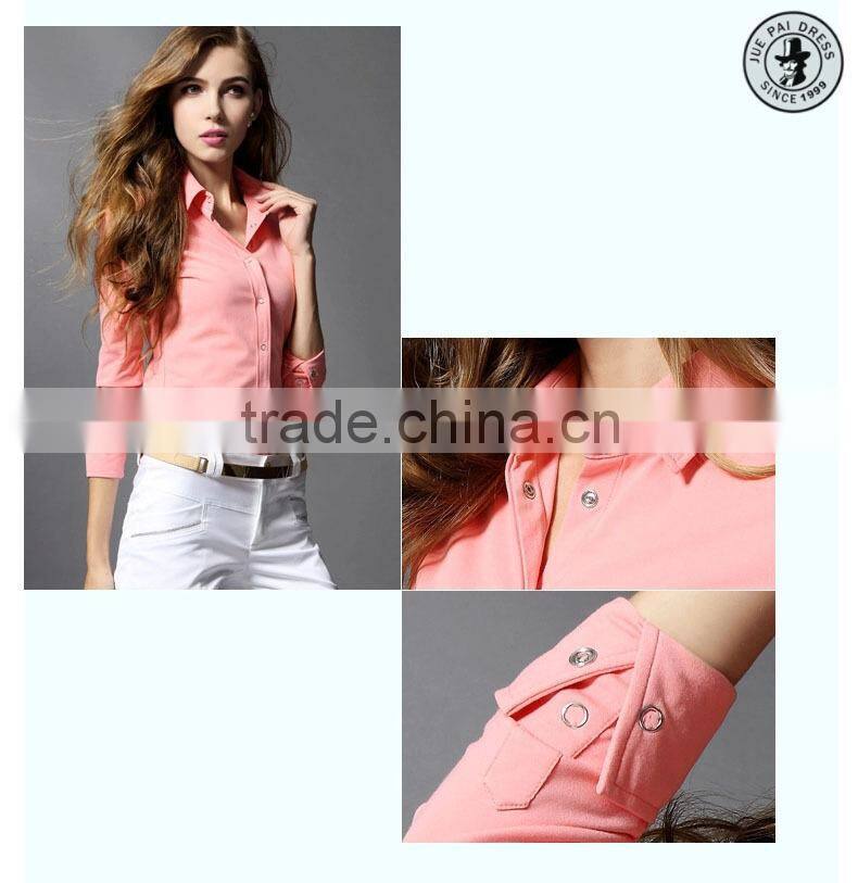 Invisible Buttons Hot Girl Office Shirt For Brazil Female