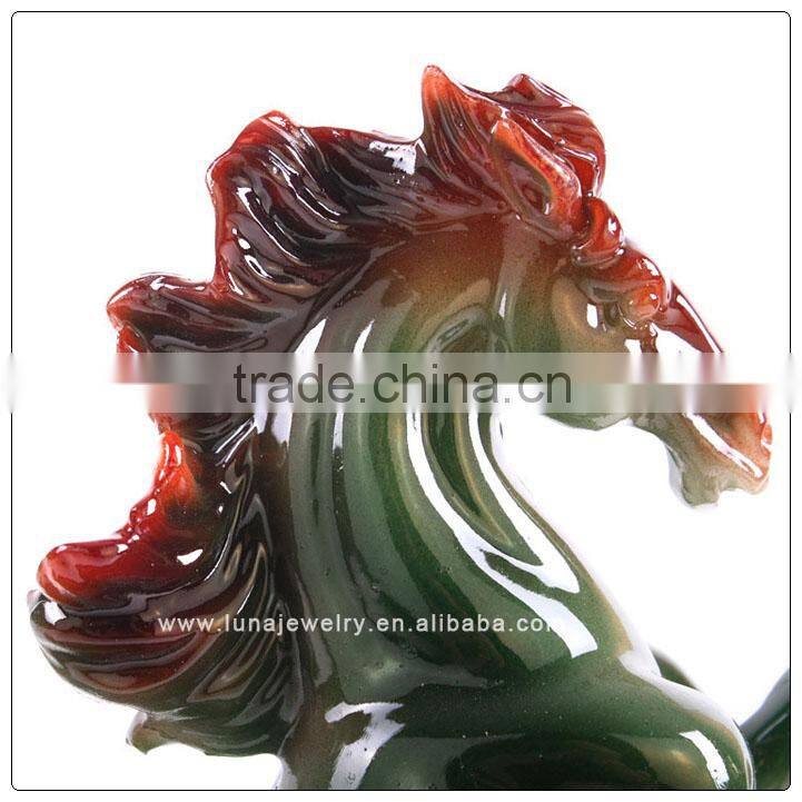 Resin Jade Chinese luckly horse ,Fengshui Horse ,resin horse trophy
