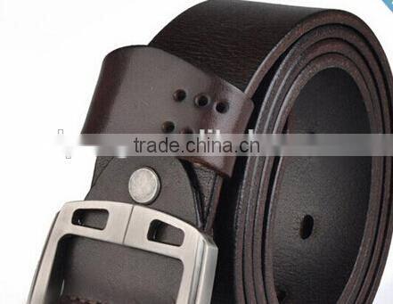 2014 fashion smart casual pu leather with copper lock strong leather belts