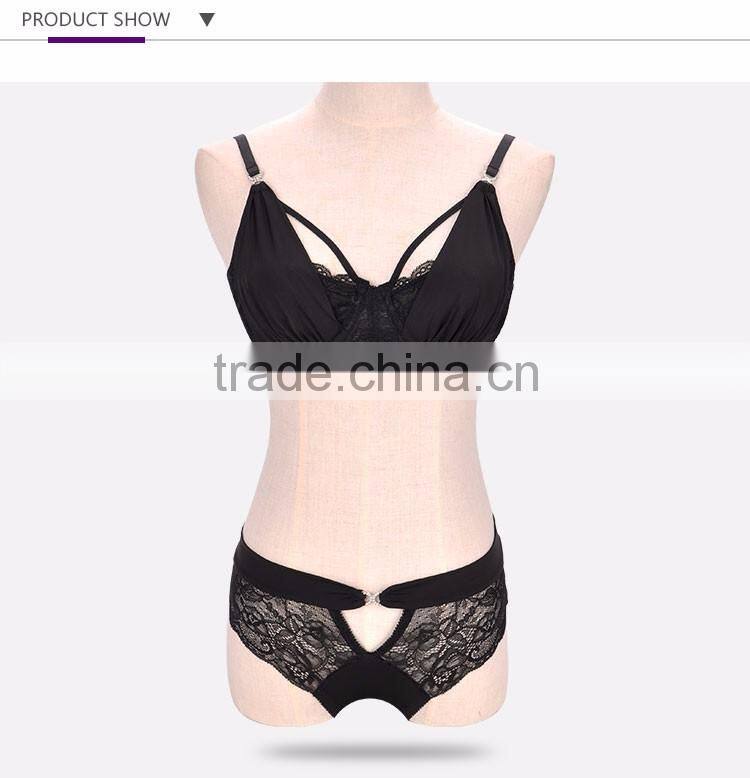 Direct Sale Breathable Push Up Large Size Sweet Girl Women Bra Set