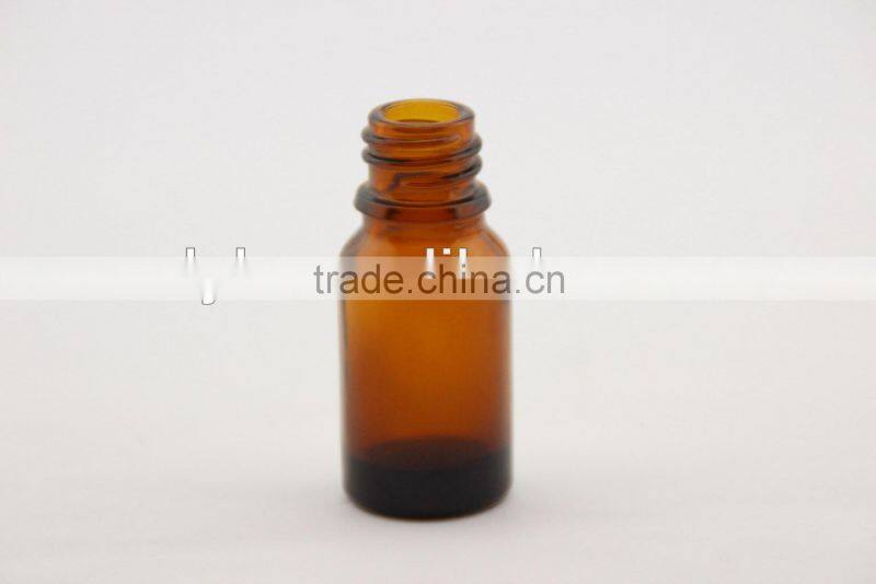 Amber tubular glass vial thread mouth
