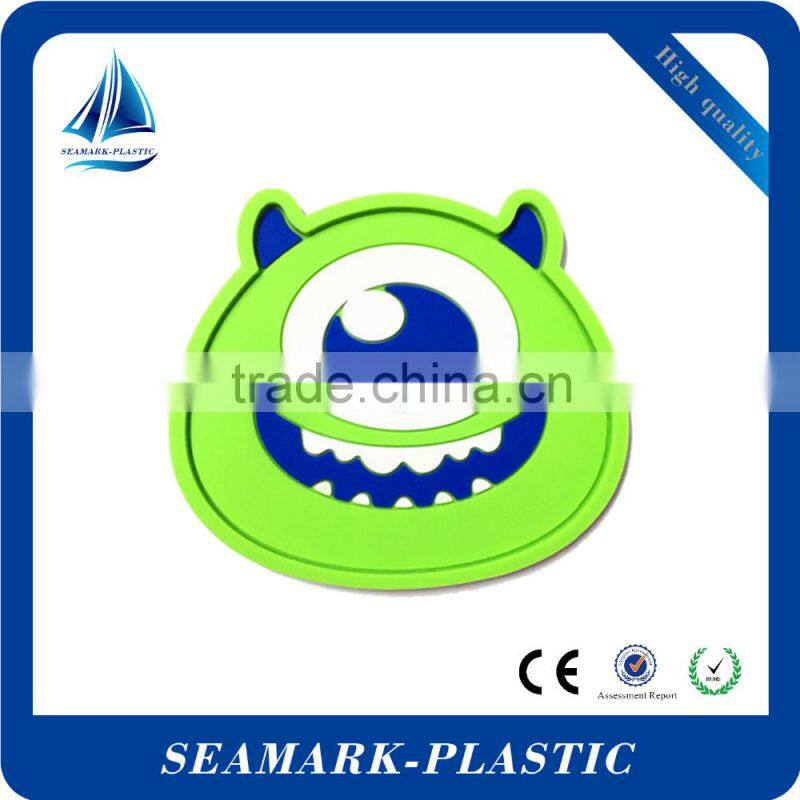 2016 cheap promotional customized 3d coaster silicone for advertising
