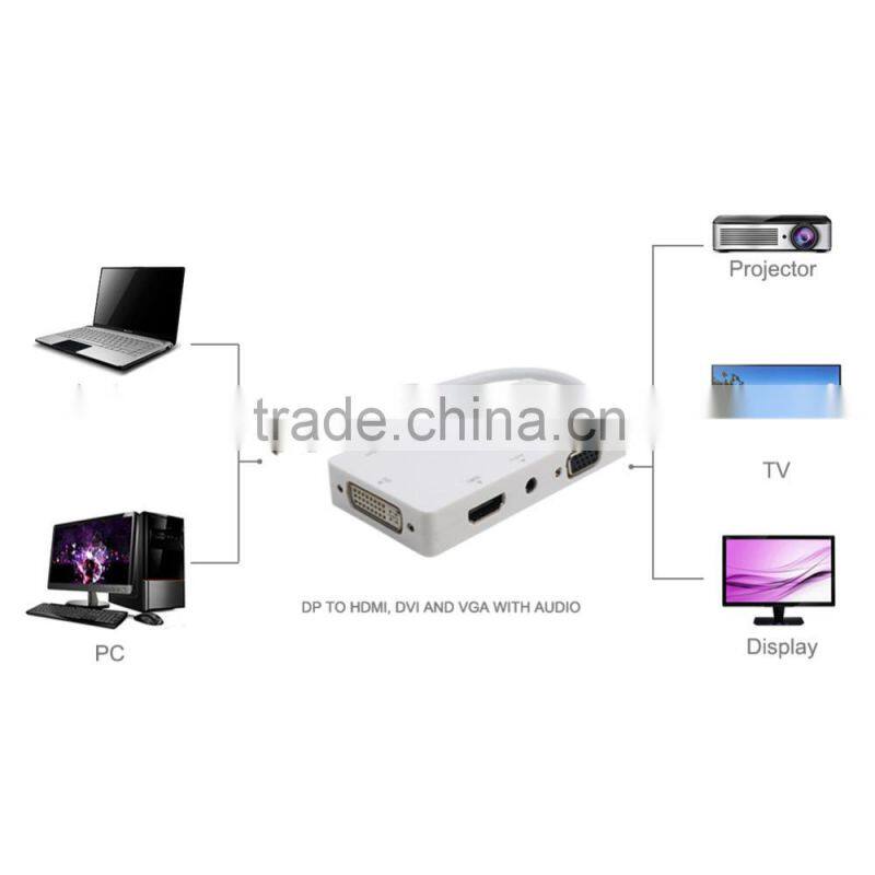 DP to VGA /DVI and HD MI 3 in 1 Adapter with Audio