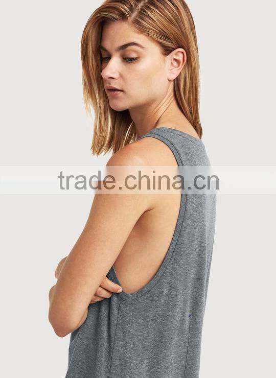 Custom service ladies long tank tops latest design pictures of girls cotton tops