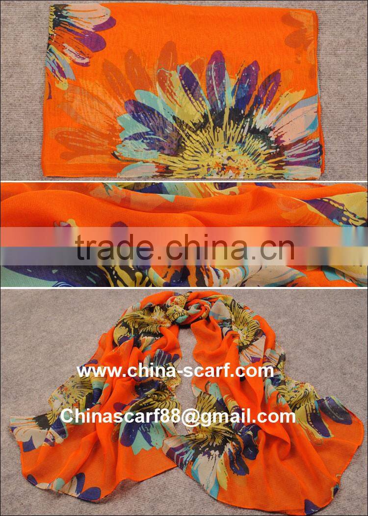 Sunflowers Silk Scarf Supply