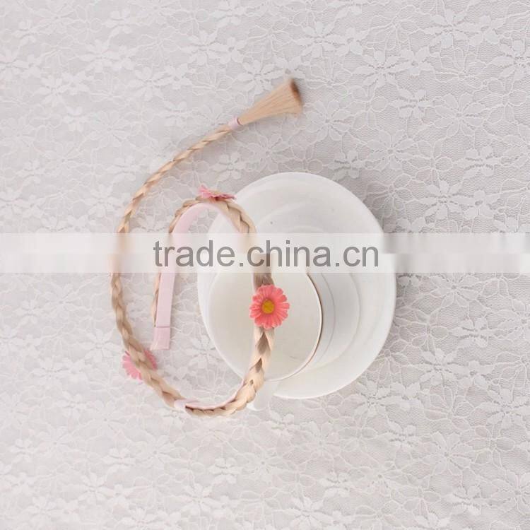 Girl's Cosplay human hair headband decoration party wigs