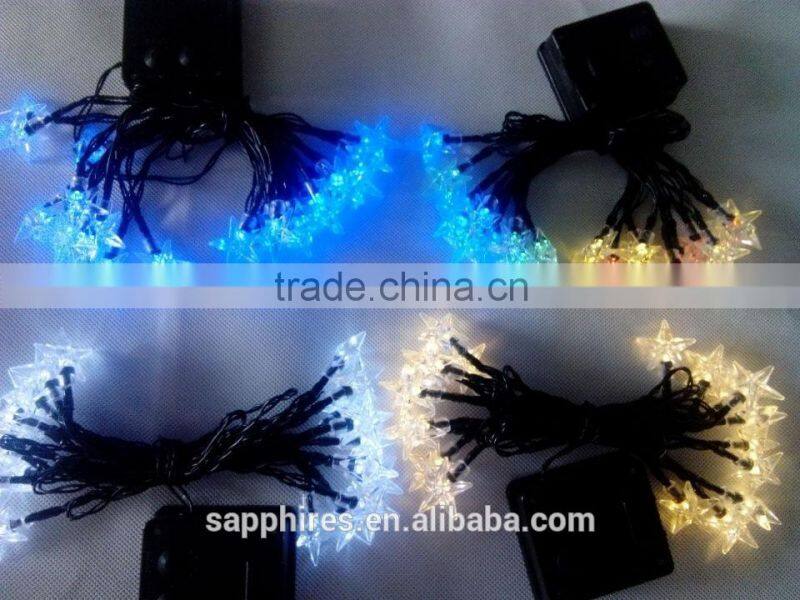 led solar christmas decoration string light with stars