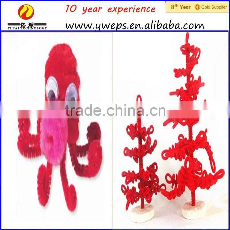 wholesale colourful folding chenille stems for diy, curly chenille stem