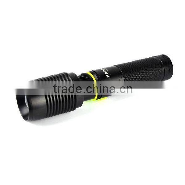 POPPAS 6618 High Power XML T6 Led Aluminium USB 5 pin Rechargeable Zoomable LED Flashlight Torch Set