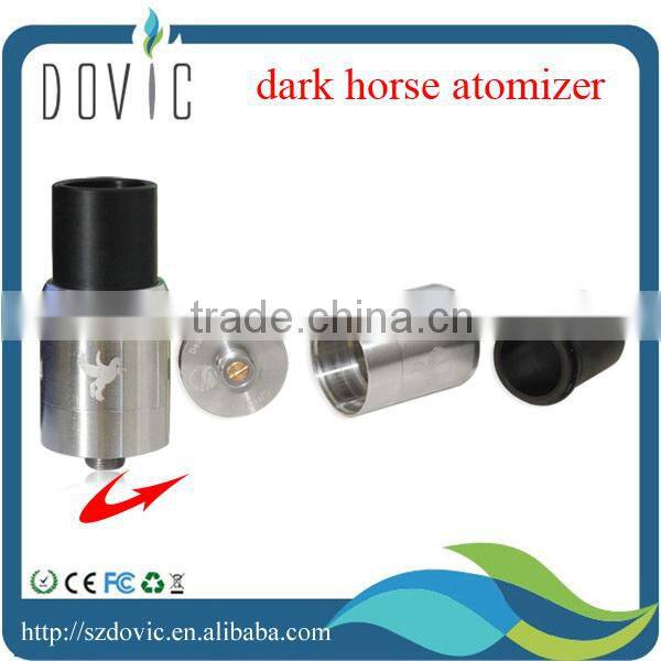 blue/black/brass/copper/stainless dark horse rda clone atomizer with rapid delivery