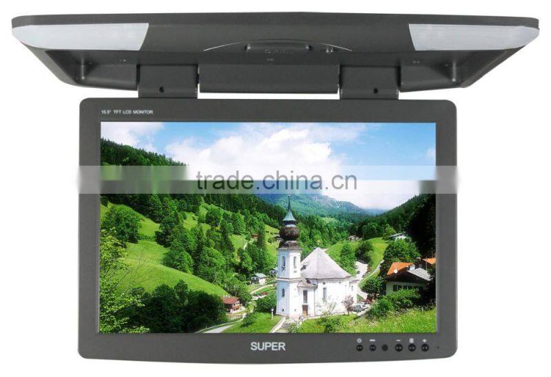 15.5inch bus monitor 24v flip down car lcd monitor