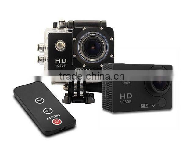 Wifi Mini Waterproof Sports Action camera 2.0" LCD Full HD 1080P 12MP 170 Wide Angle Lens Video Recorder with IR Remote Control