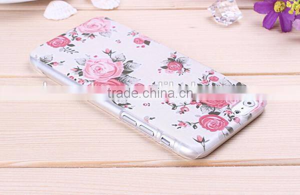 Flower printing cell phone case for iphone 6 with logo