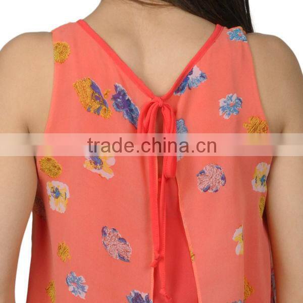 Women's Lightweight Sleeveless Floral Print Top