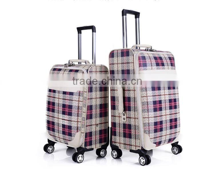 china new direction product wheel universal suitcase PU printing custom made luggage