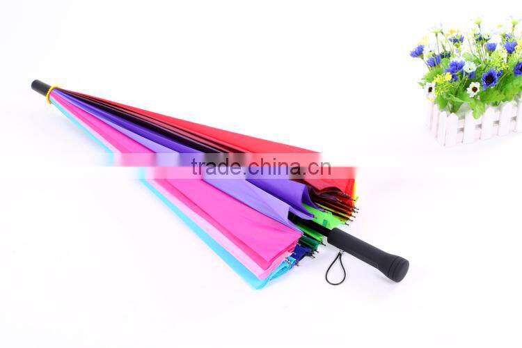 24 RIBS rainbow Alibaba China supplier Wholeslae Custom Brand OEM/ODM Professional golf umbrella