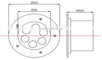IP68 LED inground light 6x1w IK10 certificate