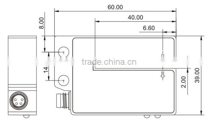 U shape Label sensor , modulated infrared light, packaging application sensor