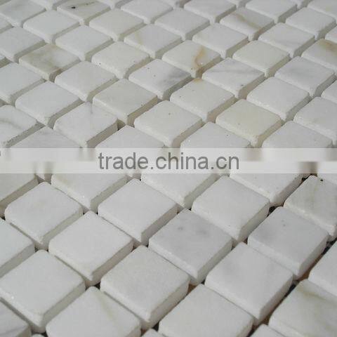 15x15 8mm thickness while marble mosaic HG-ST8014