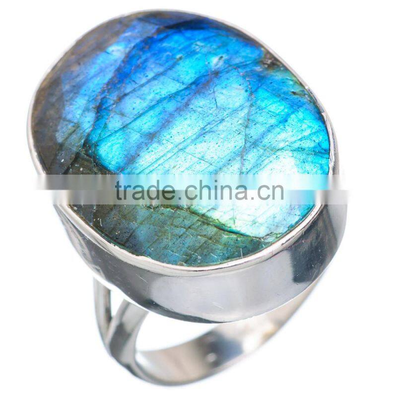 Hot selling Natural Top quality Faceted labradorite Ring In wholesale Price