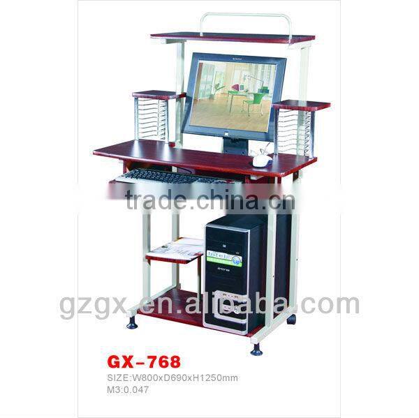 metal frame computer desk with wheel GX-768B