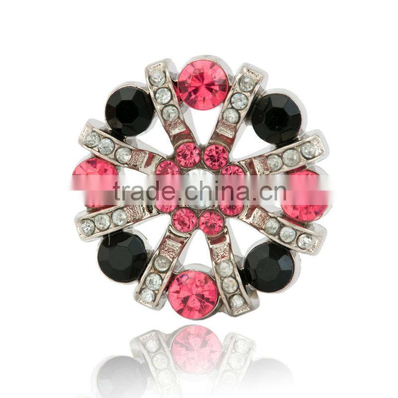 Wholesale Large Plastic Button with Rhinestone