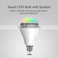 2016 Hotsale Mobile Control Smart Led Bulbs with Blue Tooth Speaker Intelligent Bulb